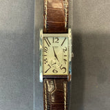 Guess, Watch, Steel, 190277G3, Vintage, Quartz, White Dial, Brown Leather Strap, Rectangular, DC Jewellers
