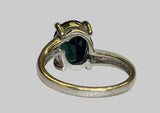 Ring, 18ct, White Gold, Sapphire and Diamond, Size N (55)