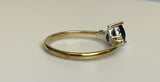 Ring,9ct, Yellow Gold, Sapphire and Diamond, Pear-Shaped Ring, Size P (57)