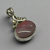 Silver, Double Sided, Pendant, DSW, Blue & Pink Agate, (925), Antique, Vintage, 22.18mm x 37.90mm, David Scott Walker