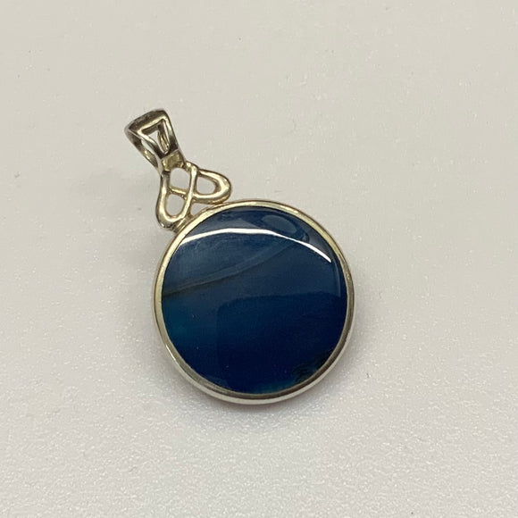 Silver, Pendant, Double Sided, Blue Onyx & Red Jasper, (925), Antique, Vintage, New, DC Jewellers