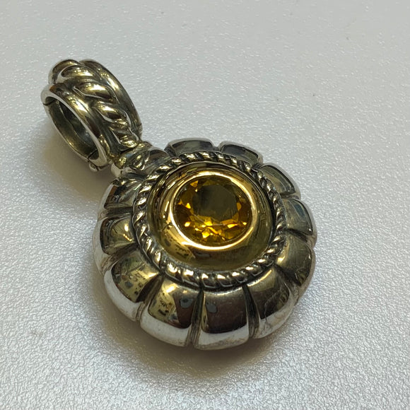 Silver, Pendant, Topaz, Gold, (18ct), Two Tone, (925), Antique, Vintage, DC Jewellers