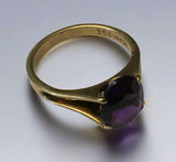 Vintage, Antique, Ring, 9ct, Yellow Gold, Amethyst , Size K (51)