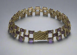 Vintage, Antique, Bracelet, 9ct Yellow Gold, Amethyst