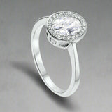 Waterford, Jewellery Ring, (L), Elevated Round Solitaire, Sterling Silver, WR275
