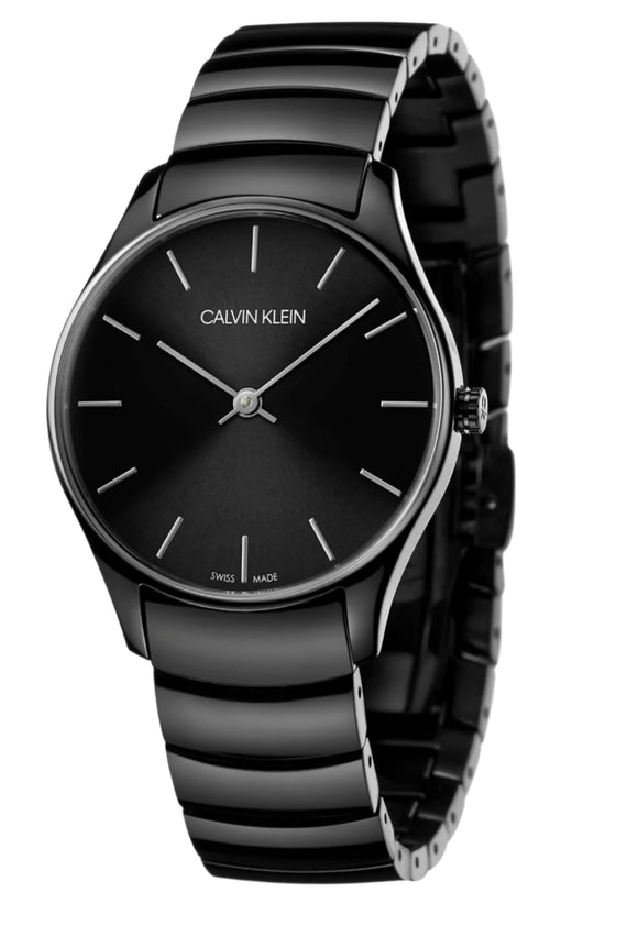 Calvin Klein, Watch, K4D21441, City, 38mm, Black Ceramic, Swiss Made